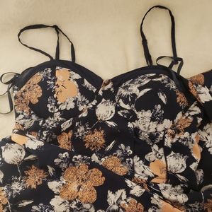 Spaghetti Strap Floral Pant Romper